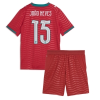 Camiseta Portugal Joao Neves #15 Primera Equipación Replica Mundial 2026 para niños mangas cortas (+ Pantalones cortos)